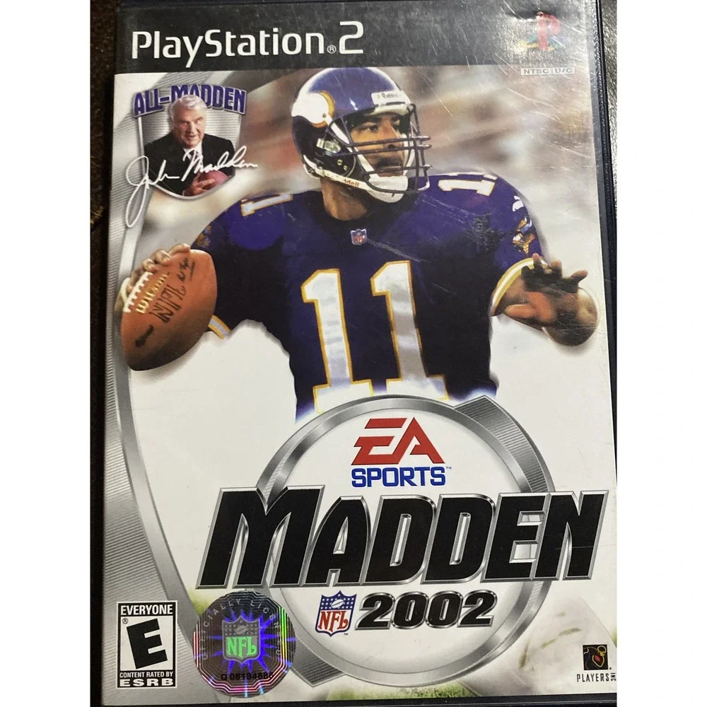 Madden NFL 2002 (PlayStation 2, PS2 2001) Complete Football EA  Case Manual